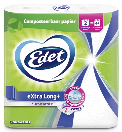 Het nieuwe, composteerbare Edet keukenpapier