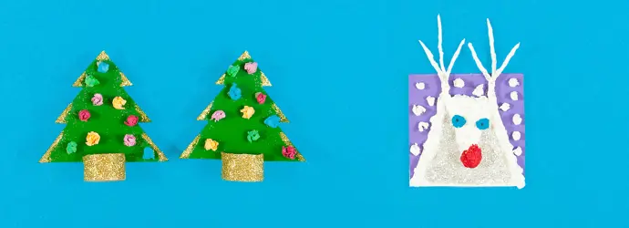 Zelf kerstkaarten maken: knutselen met oude verpakkingen