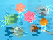 kunst aan de muur ideeen decoratieve tropische krans 03