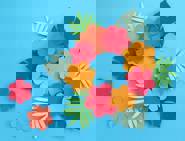 kunst aan de muur ideeen decoratieve tropische krans 06