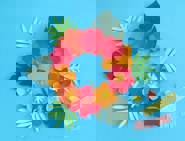 kunst aan de muur ideeen decoratieve tropische krans 07