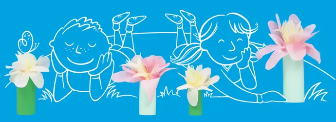 Papieren bloemen maken met je kinderen