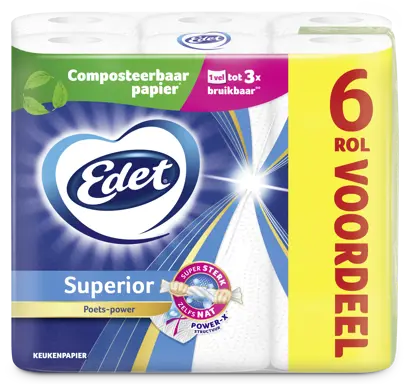 Het nieuwe, composteerbare Edet keukenpapier