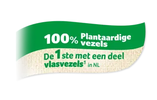 Gemaakt van 100% plantaardige vezels. De 1e met deel vlasvezels in Nederland